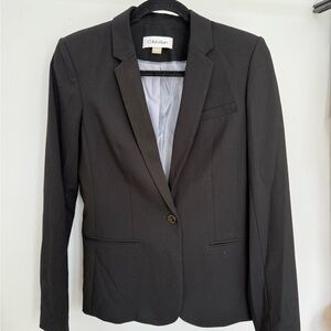 Calvin Klein Black Blazer Tailored Suit Jacket